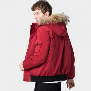 Men’s Fashion Down Jacket with Removable Hood