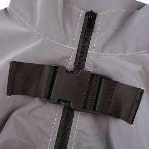 Custom Logo 2022 Safe Reflective Fabric Patch Plastic Buckle Women Blazer Long Sleeve Female Casual Coats Ladies Outerwear Tops