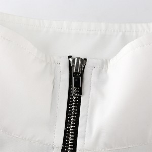 Custom Logo 2022 Safe Reflective Strap White Loose Pocket Women Blazer Long Sleeve Female Coats Ladies Outerwear Tops