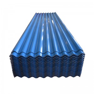 Blue Corrugated prepainted Gi roofing Sheet for Afrcia