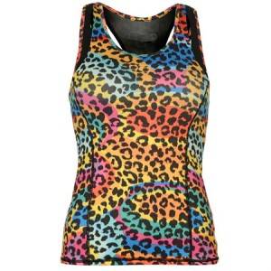 New Style Tank Top Fashion Printing Ladies Elastic Hem Tops Fancy Tank Tops Running Yoga Sleeveless Shirts