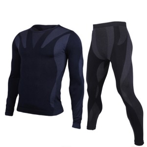 China Gold Supplier for Bikini Underwear - Seamless Recycled Functional Thermal Underwear Breathable Active Base Layer SET Thermal Underwear Compression Set for Men – Long Sleeve Top & L...