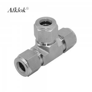 High Pressure Ferrule Tube Stainless Steel Compression Union Tee