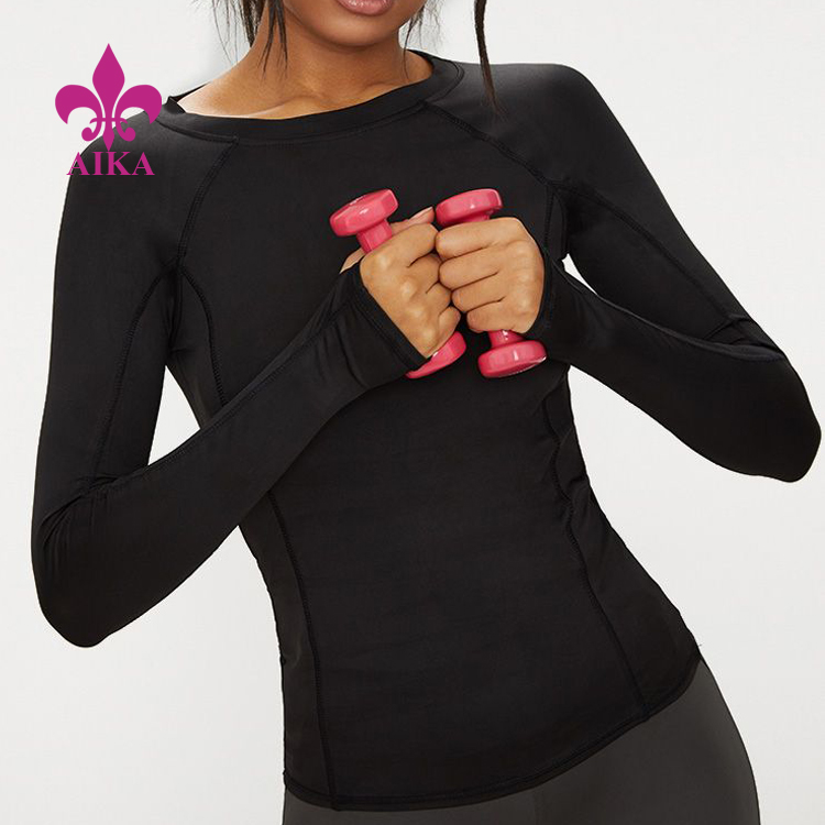 Wholesale Black Compression Women No Front Seam Gym Fitness Yoga