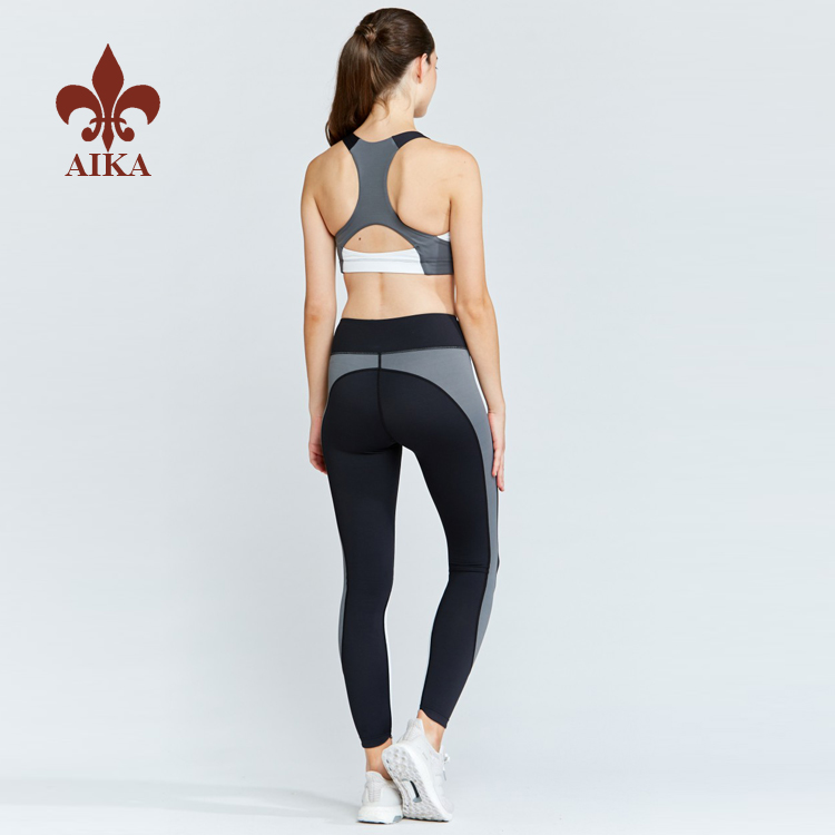 China Hot sale polyester spandex Sexy women yoga suits custom dry