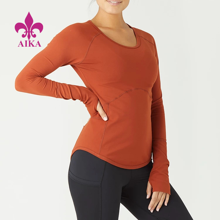 Wholesale Long Sleeve Compression Spandex Tee From Gym Clothes