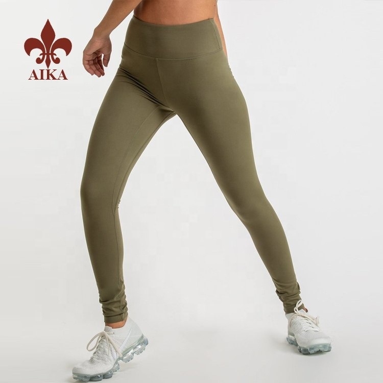 China 77% polyester 23% spandex High waist leggings Custom fitness womens  yoga pants factory and manufacturers