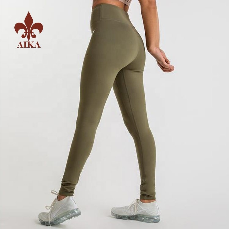 China 77% polyester 23% spandex High waist leggings Custom fitness womens yoga  pants factory and manufacturers