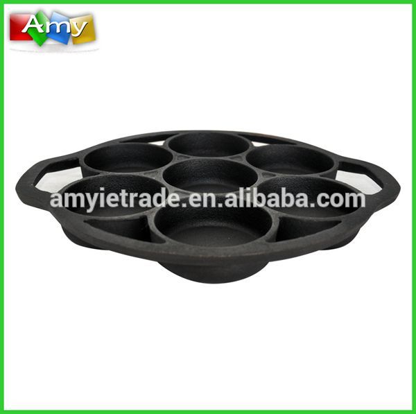 China Factory for Racing Car Candy Jar T - SM-150B Cast Iron Poffertjes Pan, Nonstick Pancake Pan – Amy
