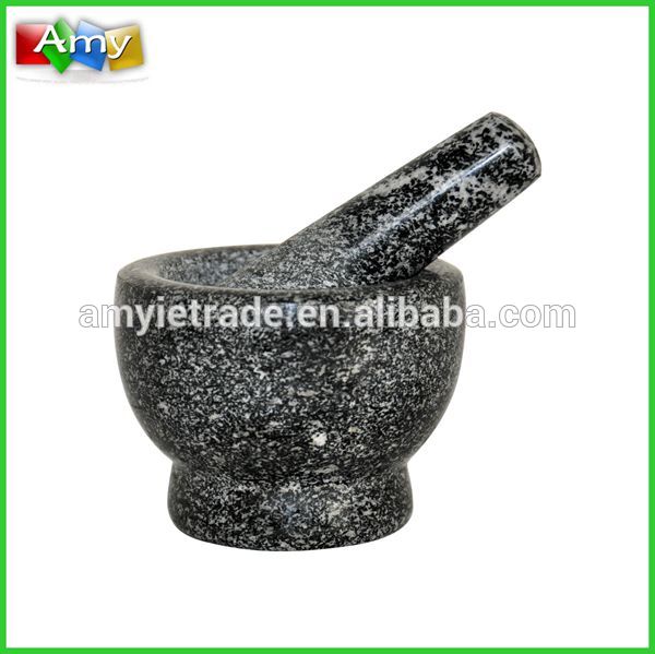 SM090 mini granite mortar and pestle set, hot sale home seasoning stone mortar/pestle set