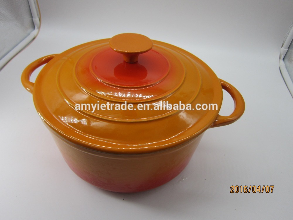 OEM Manufacturer Enamel Cooking Pot - 24×11.5cm Cast Iron Oven with Three-Layer Enamel Interior and Exterior – Amy