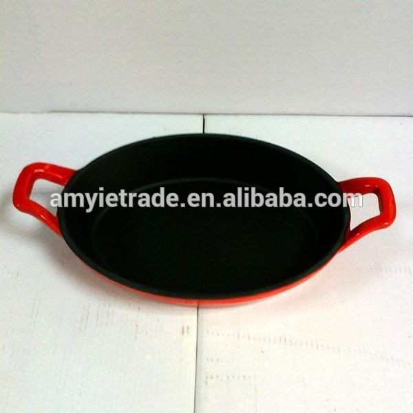 Chinese Professional Casted Wrought Iron Spears Point - Enamel Cast Iron Sizzling Plate – Amy