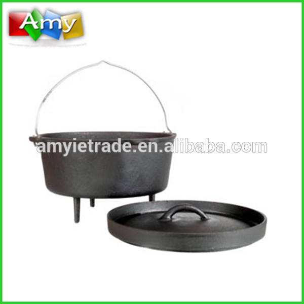 Original Factory Double Gas Burner Griddle - Three Legged Cast Iron Camping Pot – Amy