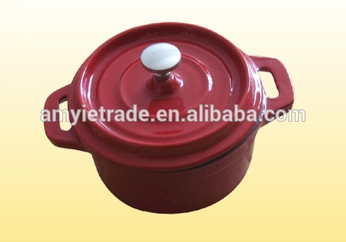One of Hottest for Granite Cookware Set - Mini Enamel Cast Iron Casserole – Amy