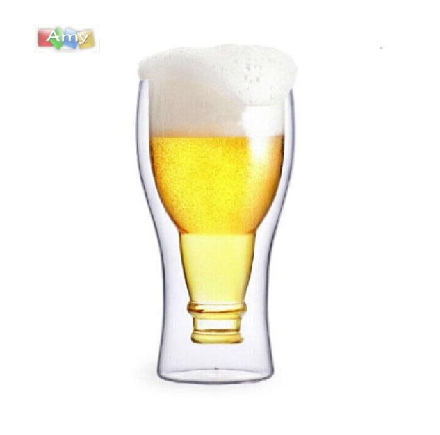 Super Purchasing for 13*8 Cm Rough Grinding Stone Splicing Bowls - High borosilicate durable transparent double wall glass beer steins mug – Amy