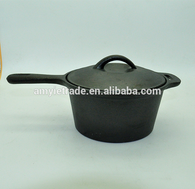 OEM/ODM Factory Chinese Restaurant Equipment - cast iron cookware, 3QT cast iron saucepan – Amy
