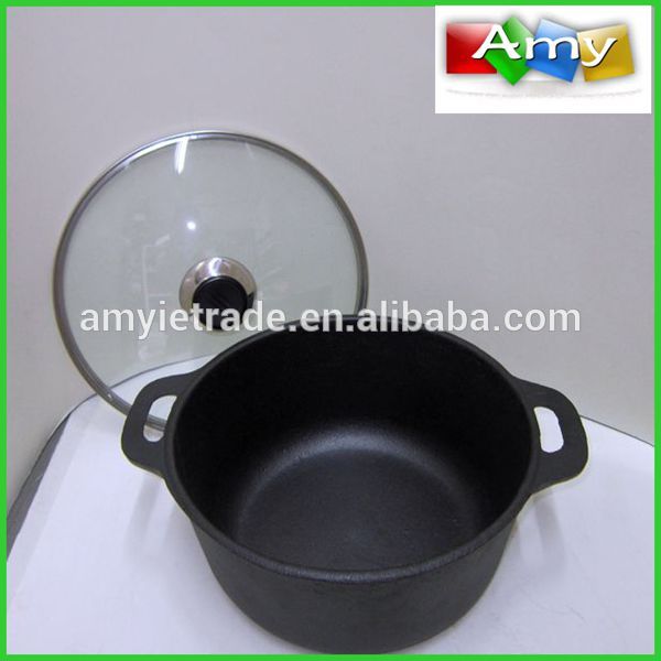OEM Factory for Stainless Steel Divided Sauce Dish - cast iron casserole with glass lid – Amy