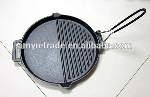Discountable price Copper Clad Cookware - 2015 Round Shape New Cast Iron BBQ Grill Pan – Amy