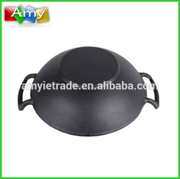 China Manufacturer for Pestle And Mortar Set - Pre-seasoned Cast Iron Wok – Amy