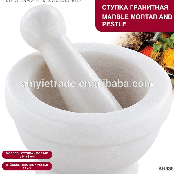 Manufacturer for Preseasoned Square Frypan - Hot Sell White Marble Mini Mortar and Pestle – Amy