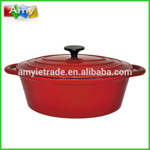 Special Price for Commercial Grain Grinder - 29.5cm Red Enamel Casserole,Enamel Cast Iron Cookware – Amy