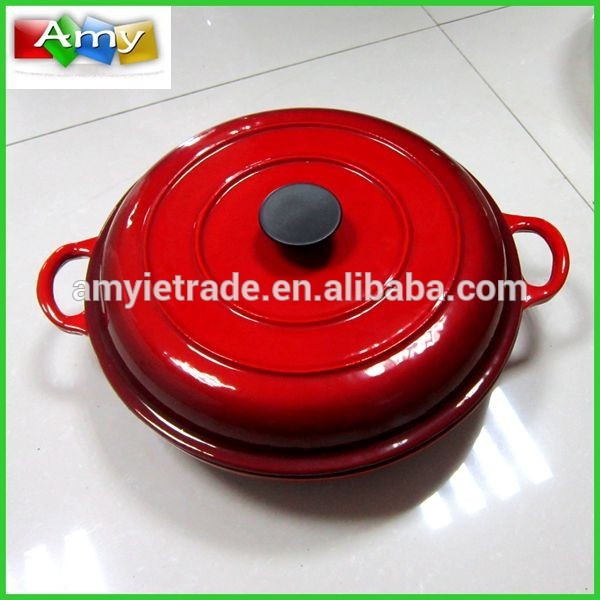 Hot New Products Camping Cookware Set With Long Handle - Enameled Red Cast Iron Cookware, Cast Iron Cookware Set – Amy