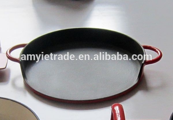 round cast iron flat griddle pan