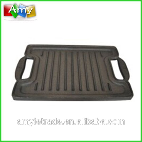 2017 China New Design 2 Handles Camping Kitchen Cookware - electric/gas/stove top double cast iron grill/griddle – Amy