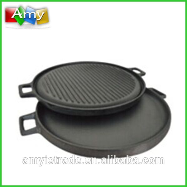 Factory making Dining Table Set Marble - cast iron grill pan, cast iron grill plate, cast iron reversible grill plate – Amy