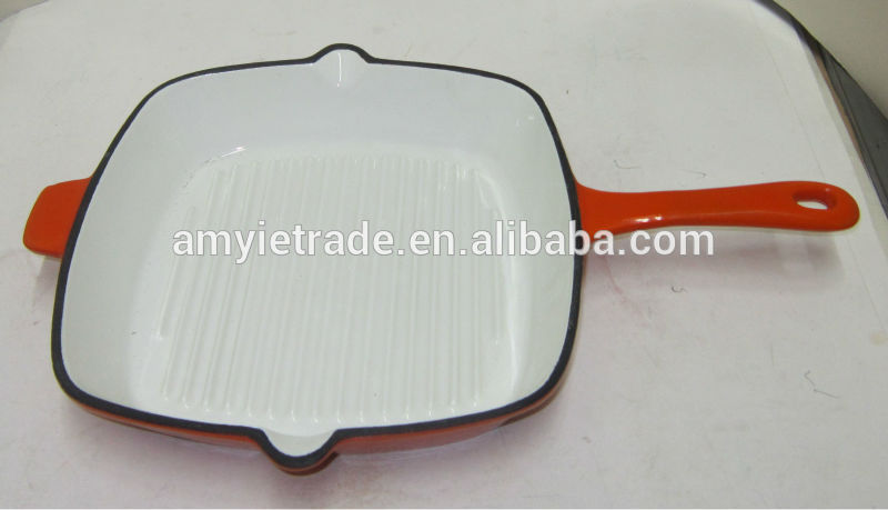 Best Price for 8pcs Glassware Set - enamel cast iron square grill pan – Amy