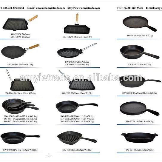 Wholesale Orange Enamel Frypan - Cookware Cast Iron, Cast Iron Skillet, Cast Iron Steak Pan – Amy