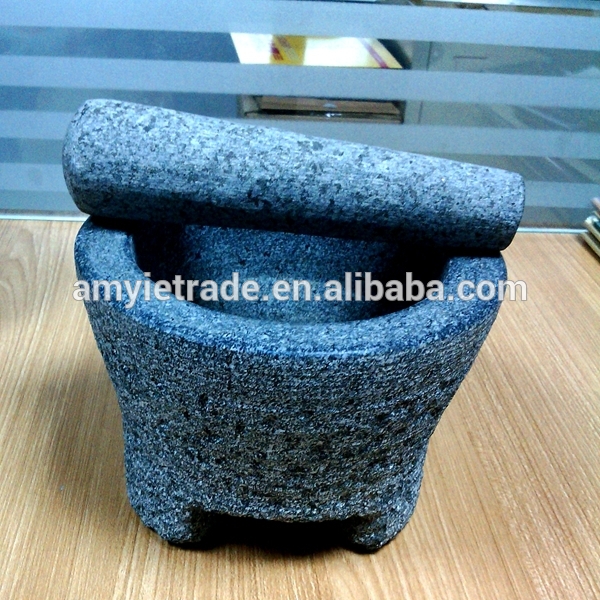 Hot sale Wooden Handle Frypan - Granite Mortar And Pestle, Stone Mortar And Pestle – Amy