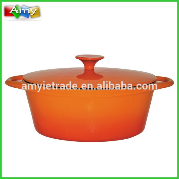 Chinese Professional Grinder And Crusher Mortar And Pestle - SW-KB24B Oval Cast Iron Enamel Stock Pot, Cast Iron Soup Pot – Amy