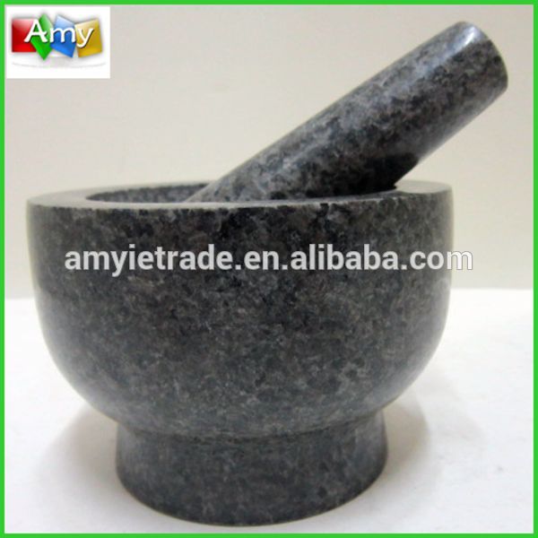 Factory Supply Pre-Seasoned Pot Set - SM771 granite stone mortar and pestle – Amy