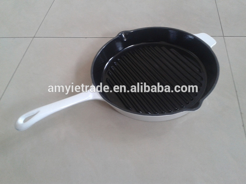 cast iron enamel grill pan/cast iron cookware