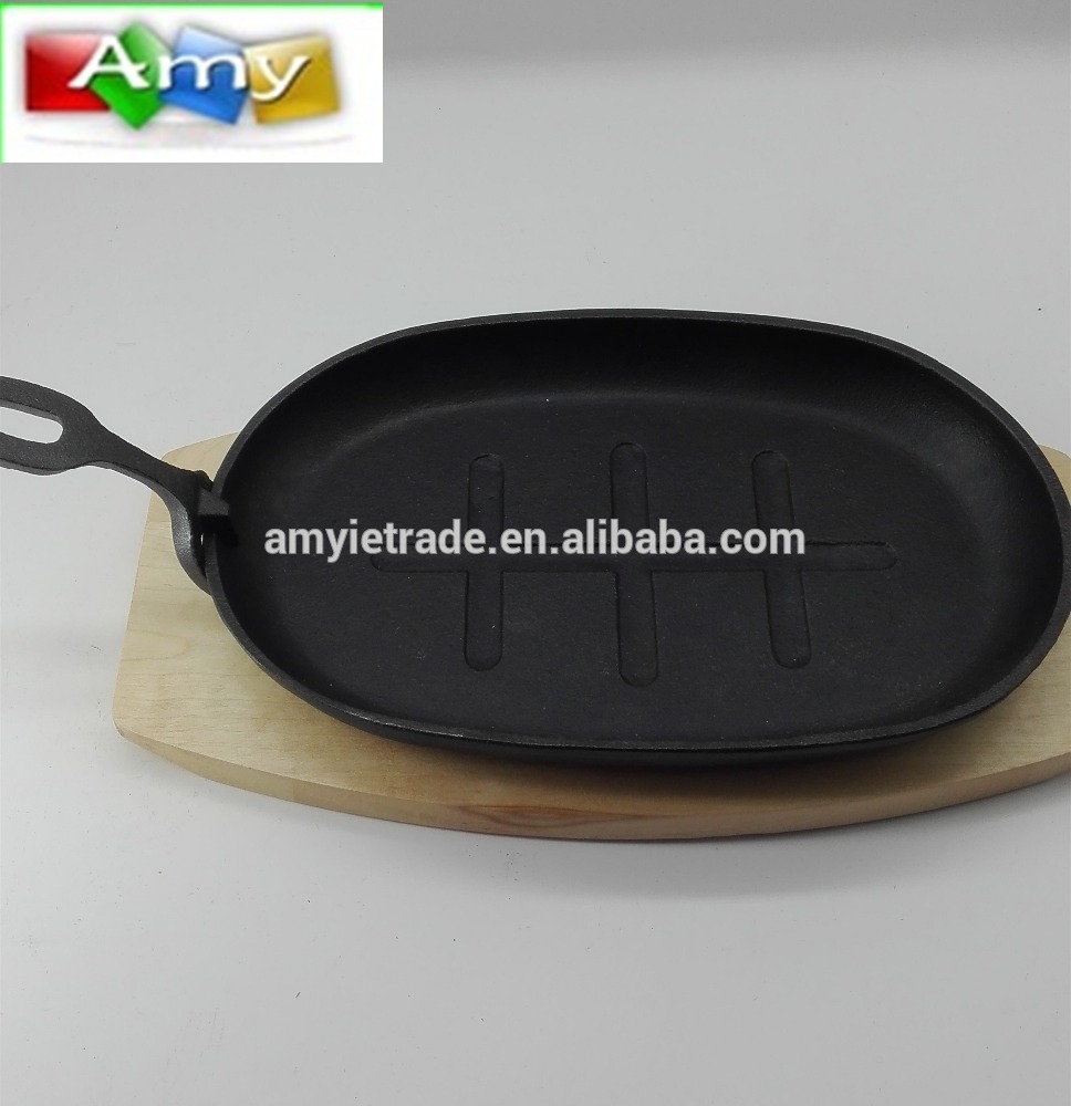 Factory best selling Coated Preseasoned Cookware - 27x18x3cm cast iron sizzle plate – Amy