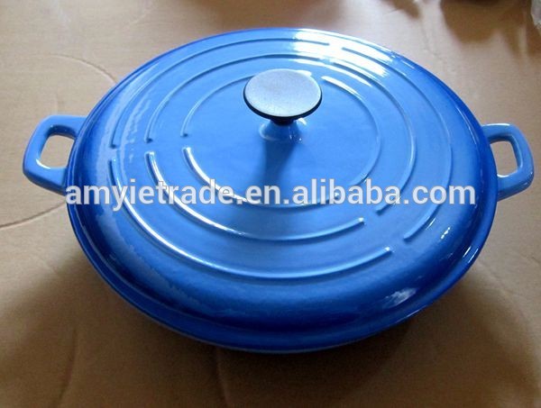 2017 China New Design 2 Handles Camping Kitchen Cookware - Colorful Enamel Cast Iron Cookware, Cast Iron Round Casserole, Cast Iron Dutch Oven – Amy