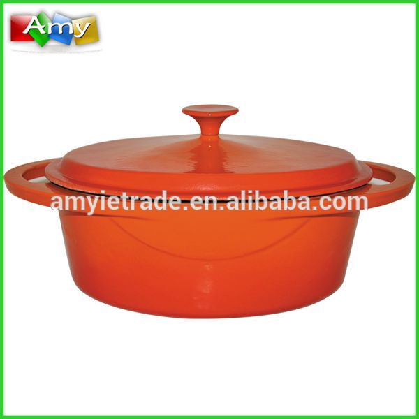 SW-KB300 Oval Cast Iron Enamel Soup Pots, Enamel Cast Iron Cookware