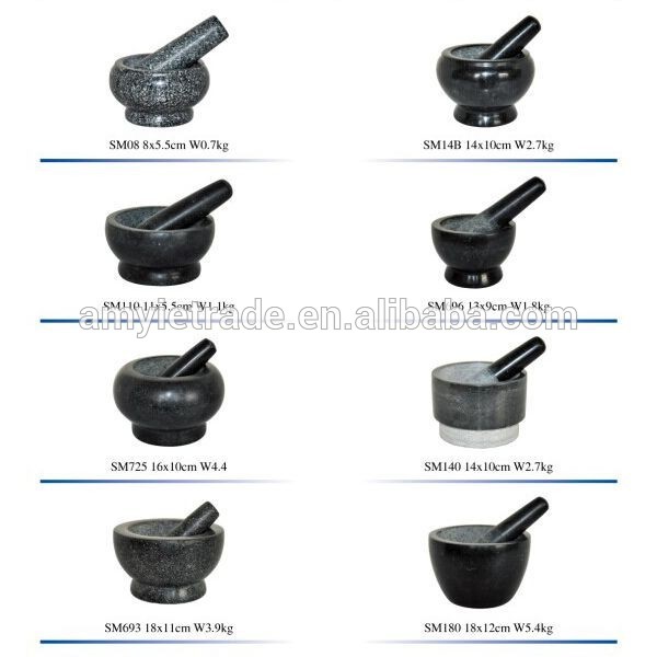 Best Price for Dutch Ovens For Camping - Granite Mortar And Pestle, Marble Pestle And Mortar – Amy