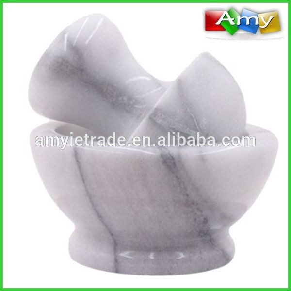 Factory Price Mini Shabu Shabu Pot - White Marble Mortar And Pestle – Amy