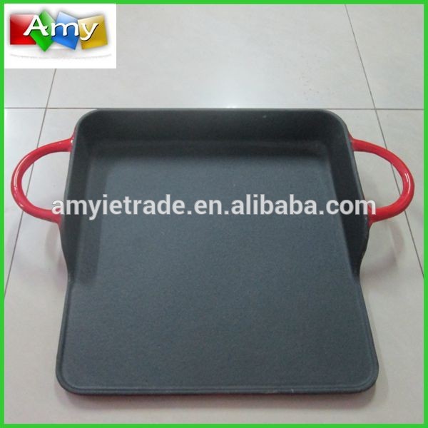 Special Price for Enamel Kitchenware Casserole - enamel cast iron griddle pan – Amy