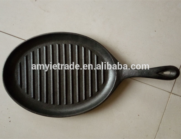 Oval Cast Iron Frying Pan