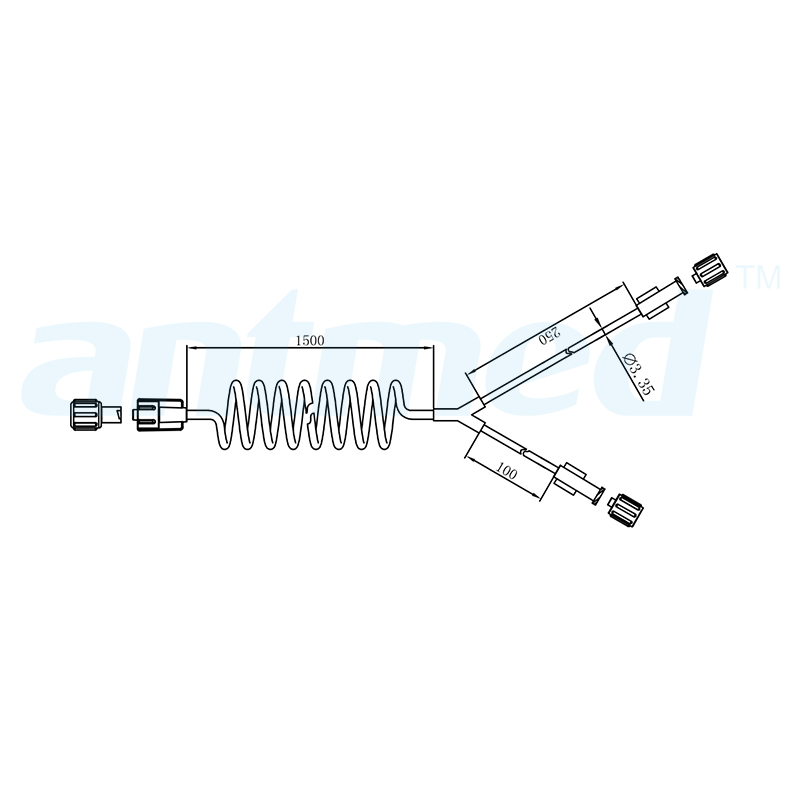 600105 150cm CT Coiled Y-Tube with Dual Check Valves used for CT Injectors