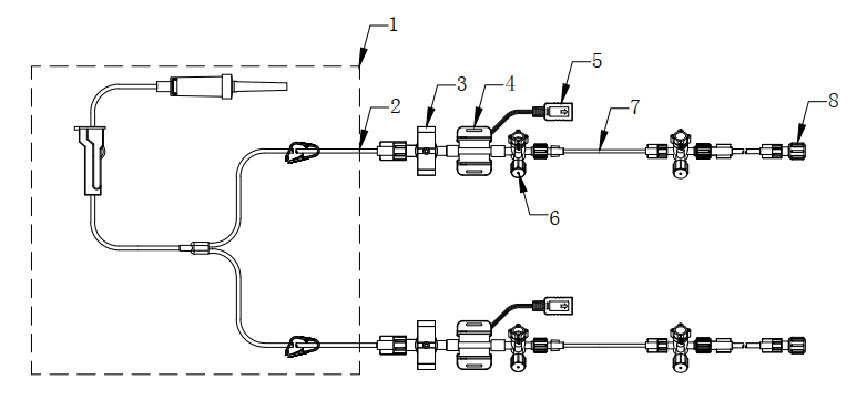 Diagram skematis struktur rong transduser IBP