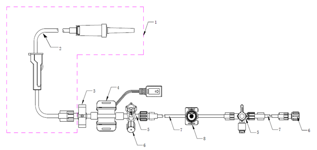 Schematic diagram of single channel transducer structure