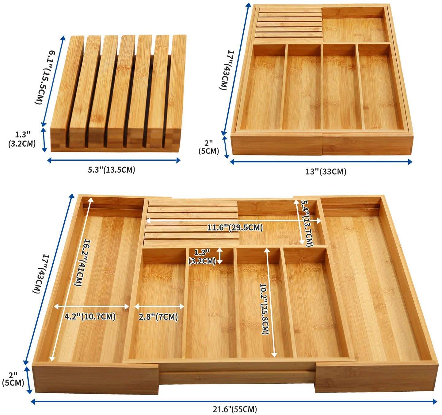 China China New Product Side Tables For Small Spaces Oem Supply China Bamboo Silverware Drawer Organizer Kitchen