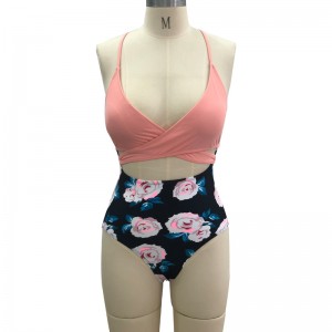 Discount wholesale Sport Swimwear - Fully Lined Womens Two Piece Cutout Swimsuits Tummy Control Monokini – baishiqing