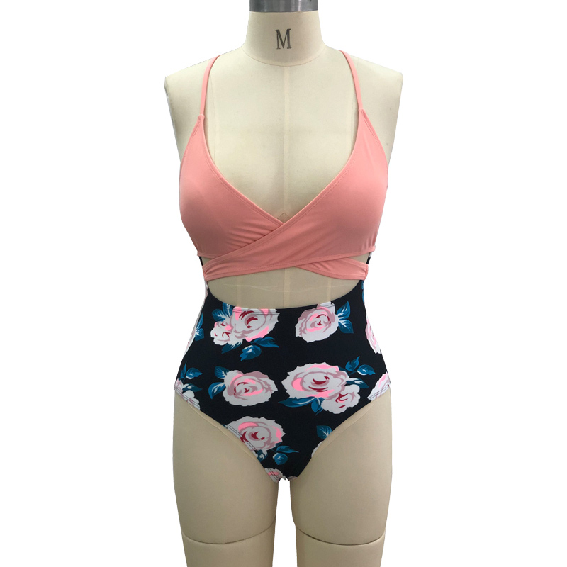 Fully Lined Womens Two Piece Cutout Swimsuits Tummy Control Monokini Featured Image