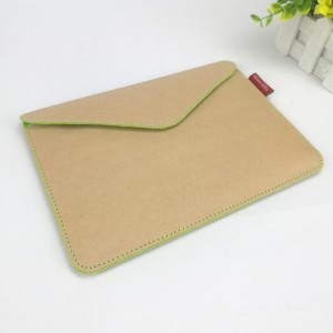 Brown&green felt Ipad bag file folder document letter envelope paper portfolio case for home office stationery