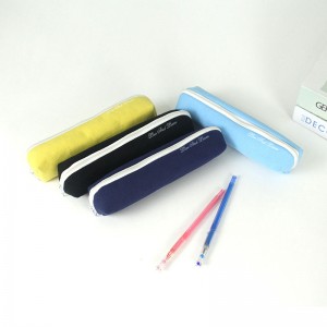 China OEM China School Neoprene Bag Holder Pouch, Custom Cheap Zip Neoprene Pen Pencil Case